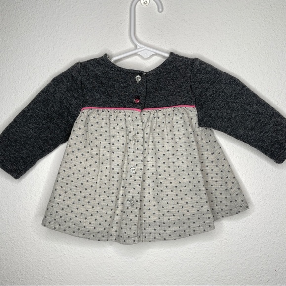 Absorba quilted baby top stars gray soft Sz 3-6 months - Picture 2 of 3